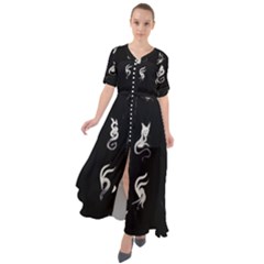 Katzen Cats Katzen Cats Waist Tie Boho Maxi Dress by WetdryvacsLair