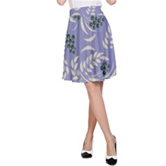 Folk Floral Pattern  Abstract Flowers Surface Design  Seamless Pattern A-line Skirt by Eskimos
