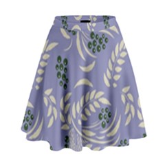 Folk Floral Pattern  Abstract Flowers Surface Design  Seamless Pattern High Waist Skirt by Eskimos