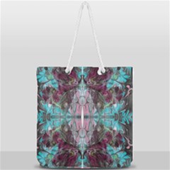 Marbling Symmetry Full Print Rope Handle Tote (large) by kaleidomarblingart