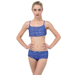 Branches With Peach Flowers Layered Top Bikini Set by SychEva