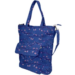 Branches With Peach Flowers Shoulder Tote Bag by SychEva