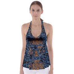 Fractal Galaxy Babydoll Tankini Top by MRNStudios