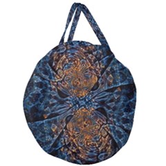 Fractal Galaxy Giant Round Zipper Tote by MRNStudios