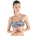 Pear Branch With Flowers Tie Up Cut Bikini Top View1