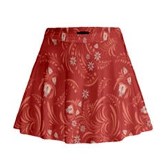 Folk Floral Pattern  Flowers Abstract Surface Design  Seamless Pattern Mini Flare Skirt by Eskimos