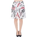 Folk floral pattern. Flowers abstract surface design. Seamless pattern Velvet High Waist Skirt View1