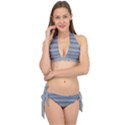 Linear Cold Print Design Tie It Up Bikini Set View1