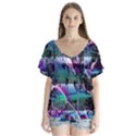 Technophile s Bane V-Neck Flutter Sleeve Top View1