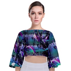 Technophile s Bane Tie Back Butterfly Sleeve Chiffon Top by MRNStudios