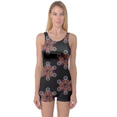 Metatron Cube One Piece Boyleg Swimsuit by gloriasanchez