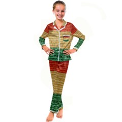 Couleurs Emblématiques Kid s Satin Long Sleeve Pajamas Set by SoLoJu