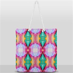 Colorful Abstract Painting E Full Print Rope Handle Tote (large) by gloriasanchez