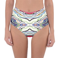 Bohemian Colorful Pattern B Reversible High-waist Bikini Bottoms by gloriasanchez