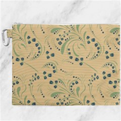 Folk Floral Art Pattern  Flowers Abstract Surface Design  Seamless Pattern Canvas Cosmetic Bag (xxxl) by Eskimos