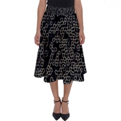 Neon Geometric Pattern Design Perfect Length Midi Skirt by dflcprintsclothing