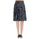 Neon Geometric Pattern Design Flared Midi Skirt View2