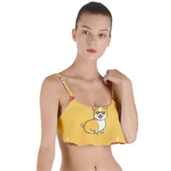 Corgi And Coffee Layered Top Bikini Top  by Bigfootshirtshop