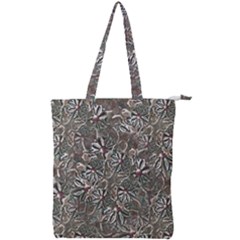 Modern Floral Collage Pattern Design Double Zip Up Tote Bag by dflcprintsclothing
