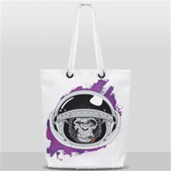 Purple Spacemonkey Full Print Rope Handle Tote (small) by goljakoff