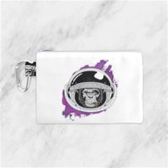 Purple Spacemonkey Canvas Cosmetic Bag (small) by goljakoff