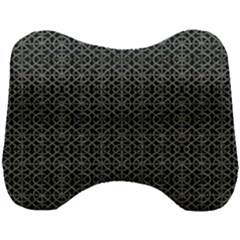 Iron Ornament Grid Pattern Head Support Cushion by dflcprintsclothing