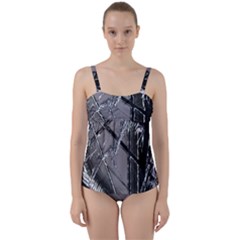 Ag Cobwebs Twist Front Tankini Set by MRNStudios