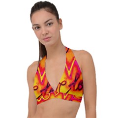  Graffiti Love Halter Plunge Bikini Top by essentialimage365
