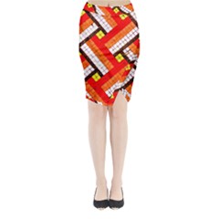 Pop Art Mosaic Midi Wrap Pencil Skirt by essentialimage365
