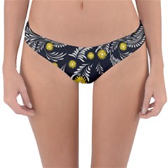 Folk Flowers Art Pattern Floral Abstract Surface Design  Seamless Pattern Reversible Hipster Bikini Bottoms by Eskimos