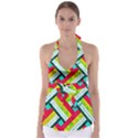 Pop Art Mosaic Babydoll Tankini Top View1