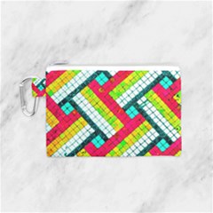 Pop Art Mosaic Canvas Cosmetic Bag (small) by essentialimage365