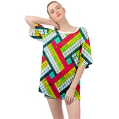 Pop Art Mosaic Oversized Chiffon Top by essentialimage365