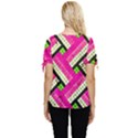 Pop Art Mosaic Bow Sleeve Button Up Top View4