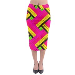 Pop Art Mosaic Midi Pencil Skirt by essentialimage365