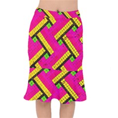 Pop Art Mosaic Short Mermaid Skirt by essentialimage365