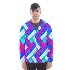 Pop Art Mosaic Men s Hooded Windbreaker by essentialimage365