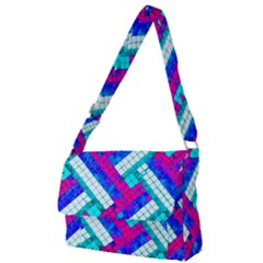 Pop Art Mosaic Full Print Messenger Bag (l) by essentialimage365