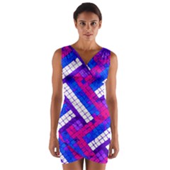 Pop Art Mosaic Wrap Front Bodycon Dress by essentialimage365