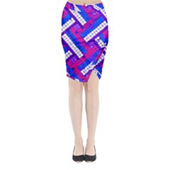 Pop Art Mosaic Midi Wrap Pencil Skirt by essentialimage365