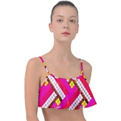 Pop Art Mosaic Frill Bikini Top by essentialimage365