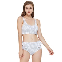 Rose White Frilly Bikini Set by Janetaudreywilson