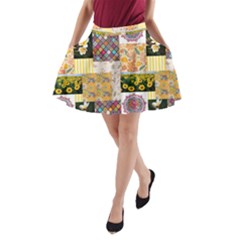 Yellow Aesthetics A-line Pocket Skirt by designsbymallika