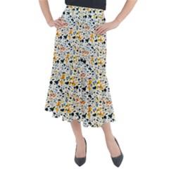 Abstract Seamless Pattern Midi Mermaid Skirt by designsbymallika