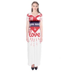 All You Need Is Love Short Sleeve Maxi Dress by DinzDas