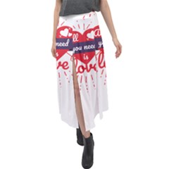 All You Need Is Love Velour Split Maxi Skirt by DinzDas