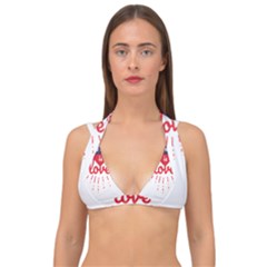 All You Need Is Love Double Strap Halter Bikini Top by DinzDas