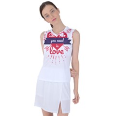 All You Need Is Love Women s Sleeveless Sports Top by DinzDas