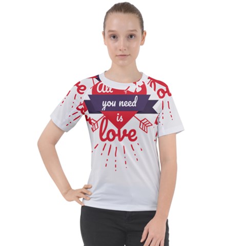 All You Need Is Love Women s Sport Raglan Tee by DinzDas