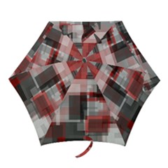 Abstract Tiles, Mixed Color Paint Splashes, Altered Mini Folding Umbrellas by Casemiro